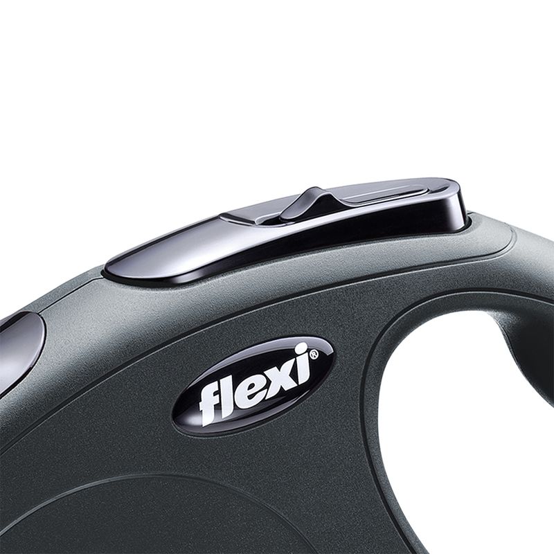 Flexi New Classic Tape Retractable Dog Lead – Black (3m)