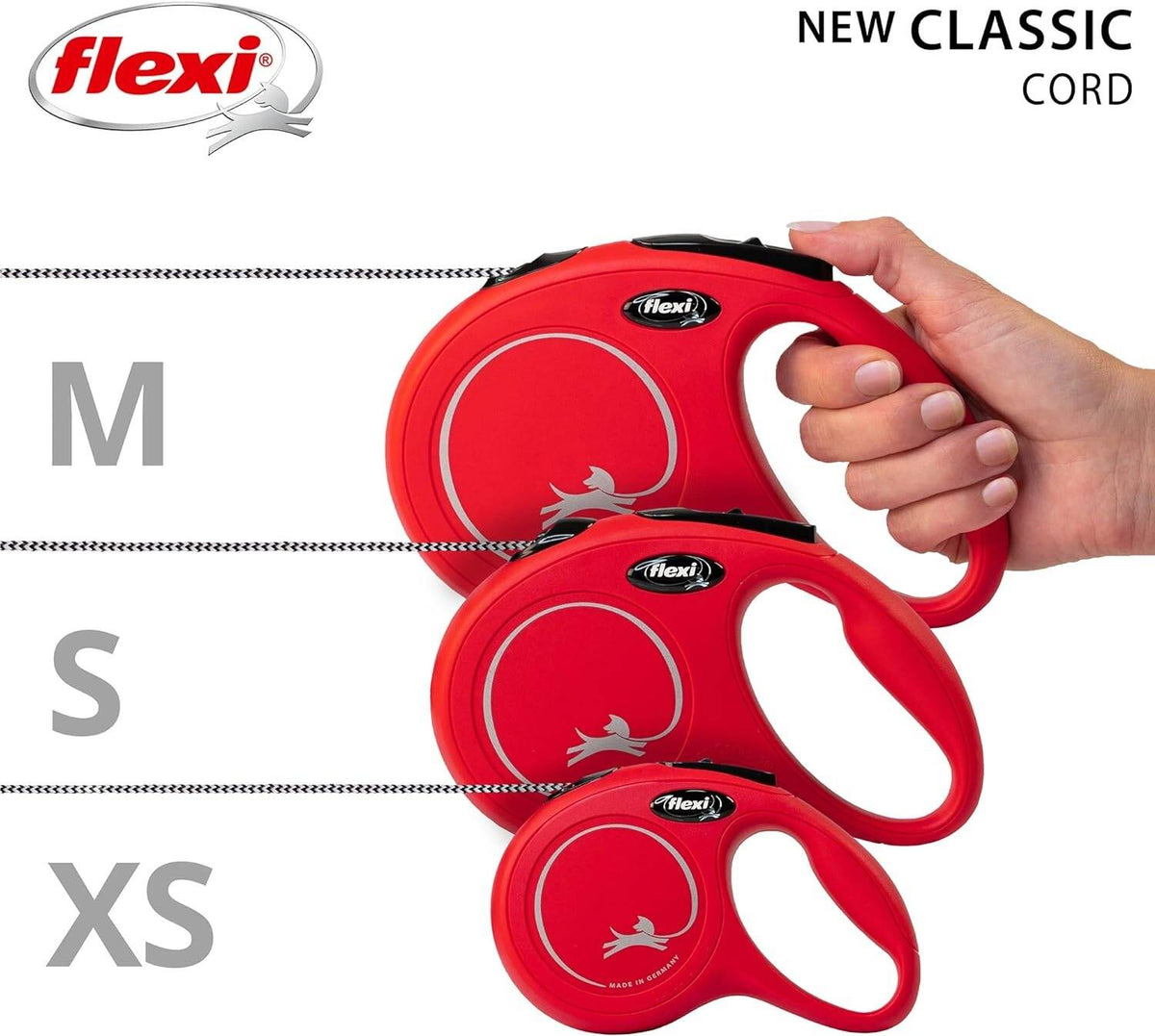 Flexi New Classic Tape Retractable Dog Lead – Red (5m)