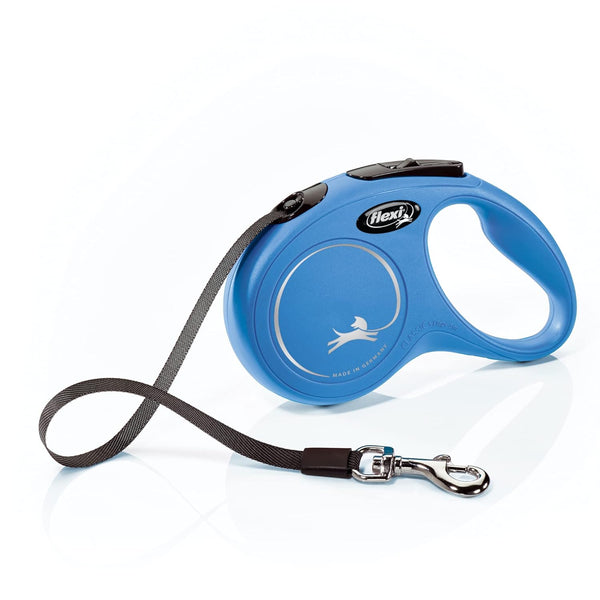 Flexi New Classic Tape Retractable Dog Lead – Blue (5m)
