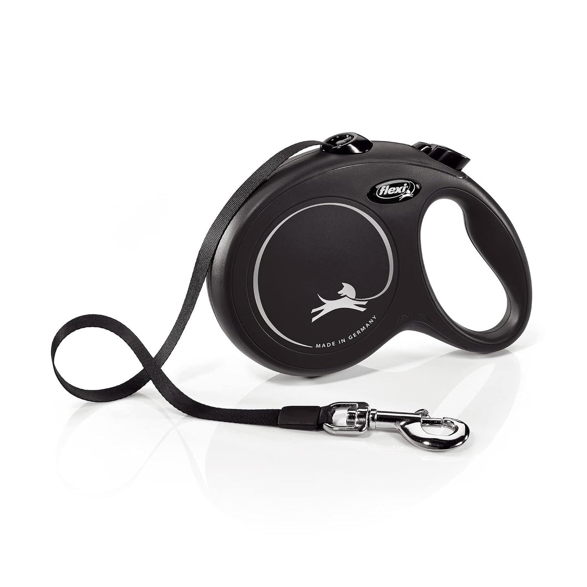 Flexi New Classic Tape Retractable Dog Lead – Black (3m)