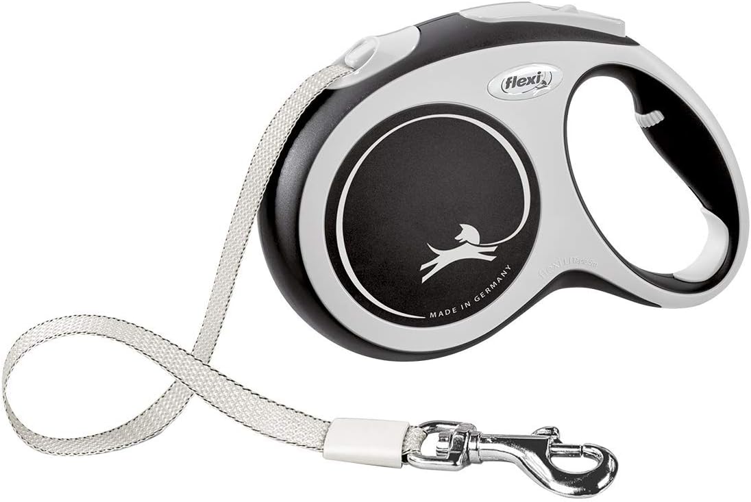 Flexi New Comfort Tape Retractable Dog Lead – Grey (5m)