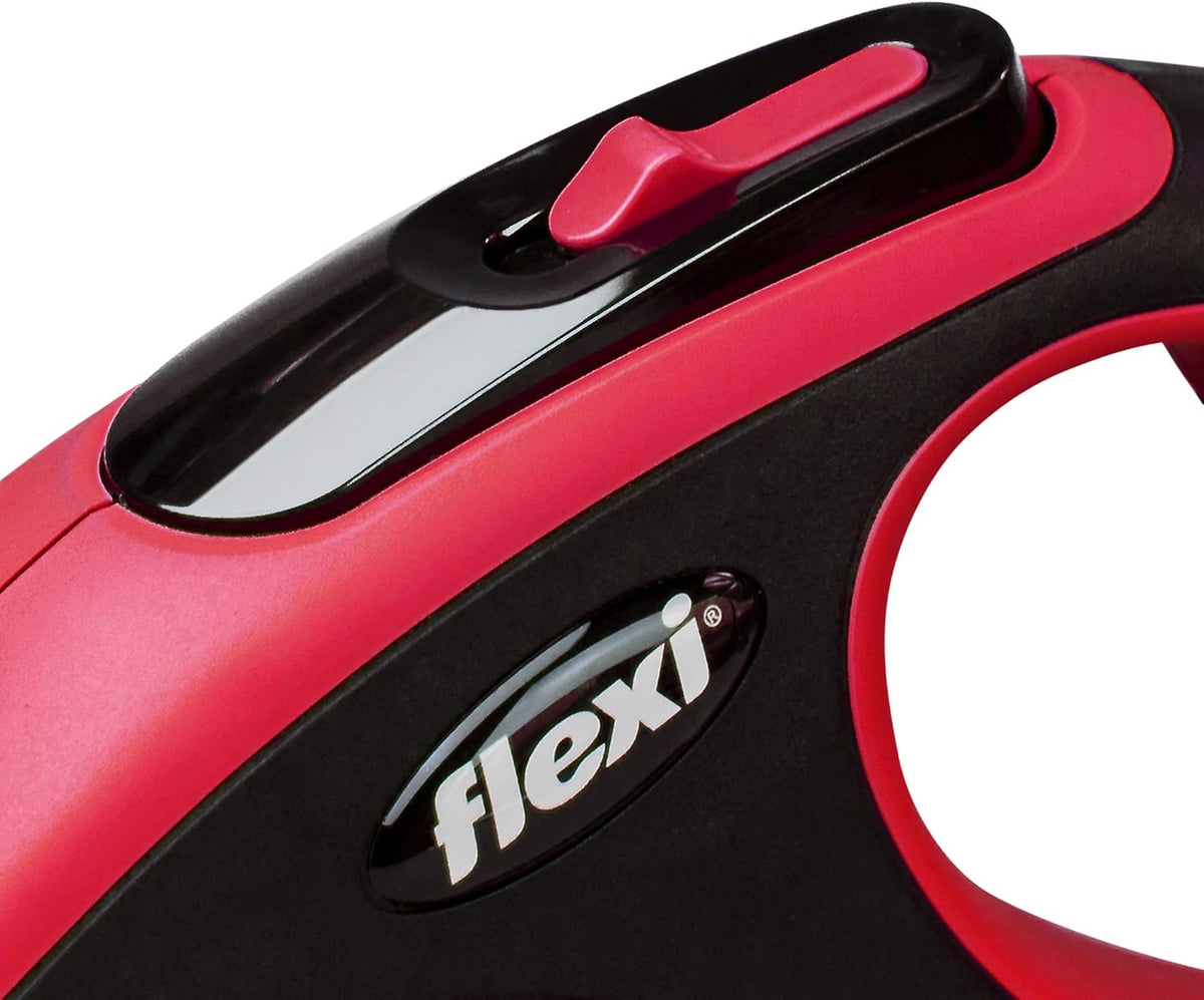 Flexi New Comfort Tape Retractable Dog Lead – Dark Red (5m, Medium)