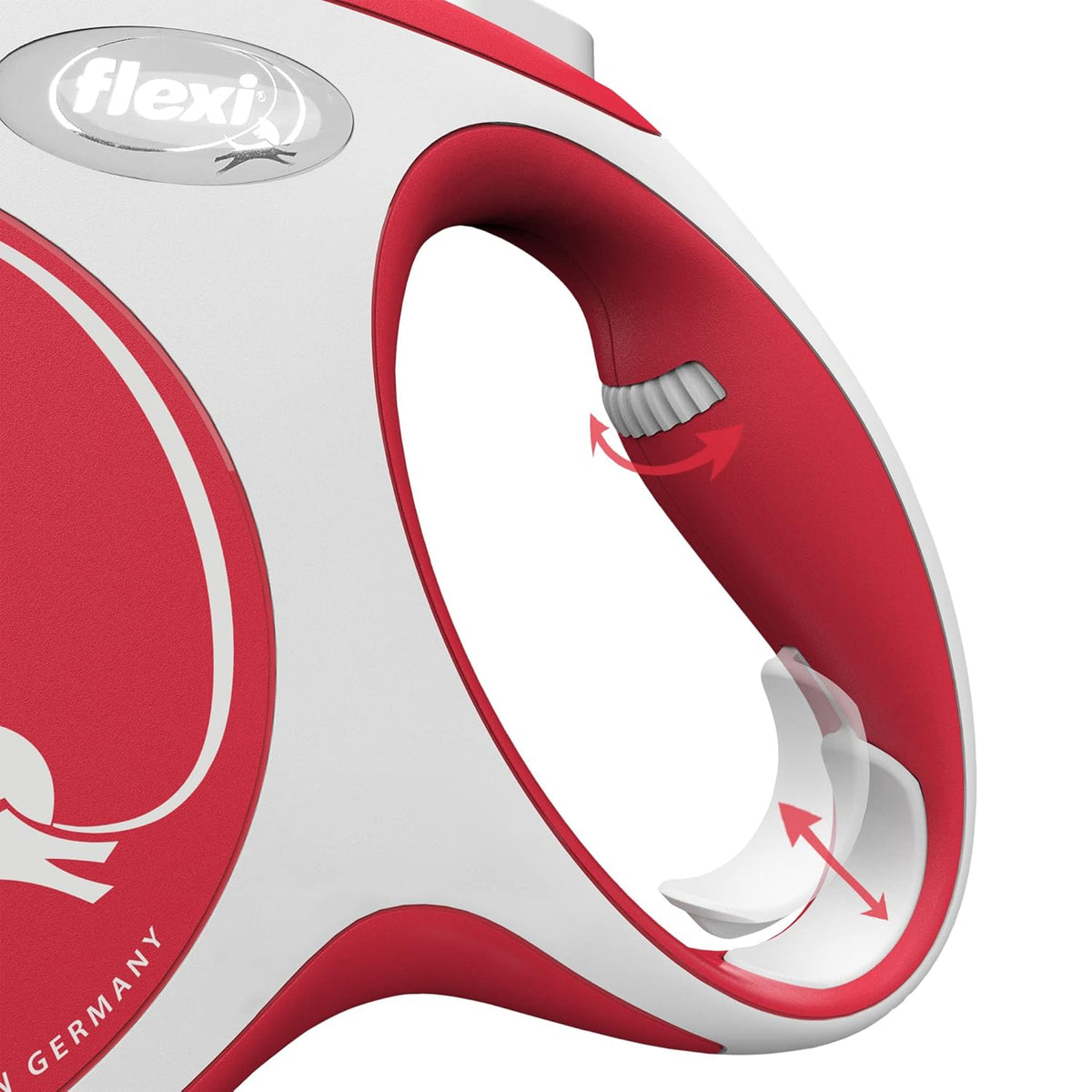 Flexi New Comfort Tape Retractable Dog Lead – Light Red (5m, Medium)