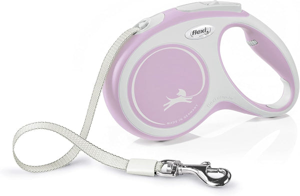 Flexi New Comfort Tape Retractable Dog Lead – Rose (5m, Small)