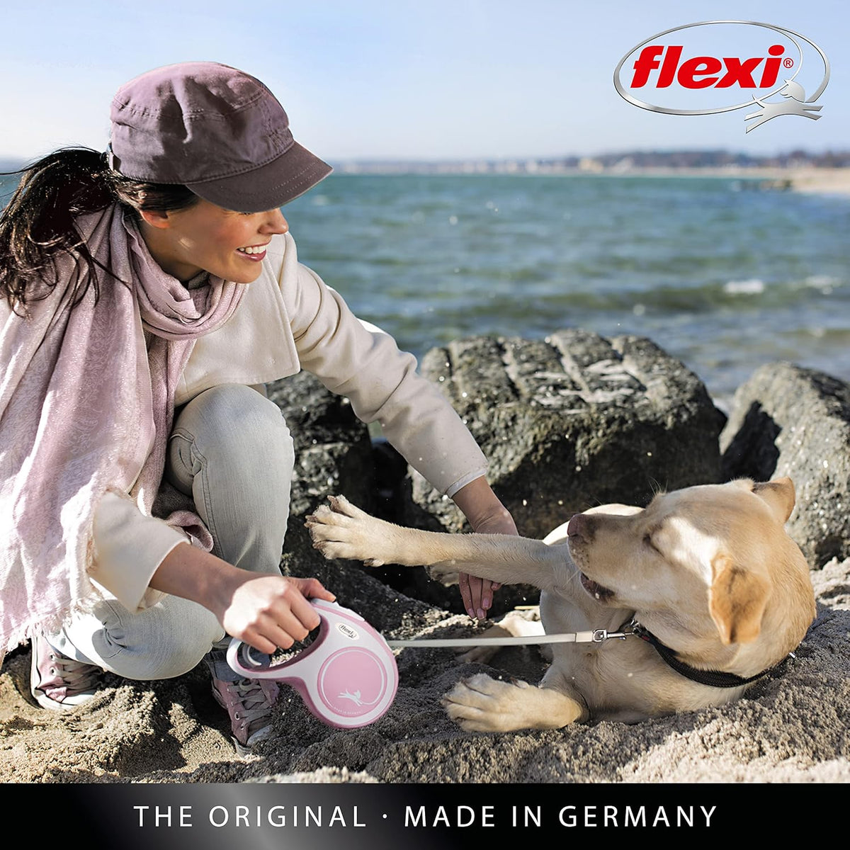 Flexi New Comfort Tape Retractable Dog Lead – Rose (5m, Small)