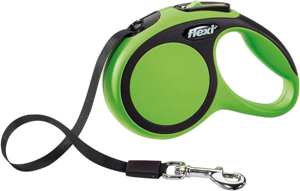 Flexi New Comfort Tape Retractable Dog Lead – Green (3m, XS)