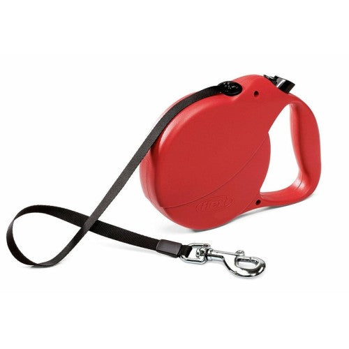 Flexi Standard Tape Retractable Dog Lead – Red (5m, Small)