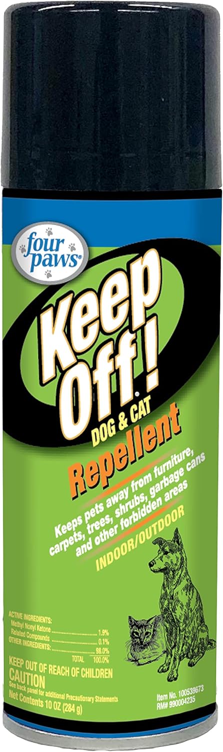 Four Paws Keep Off! Indoor & Outdoor Dog & Cat Repellent Aerosol – 10oz