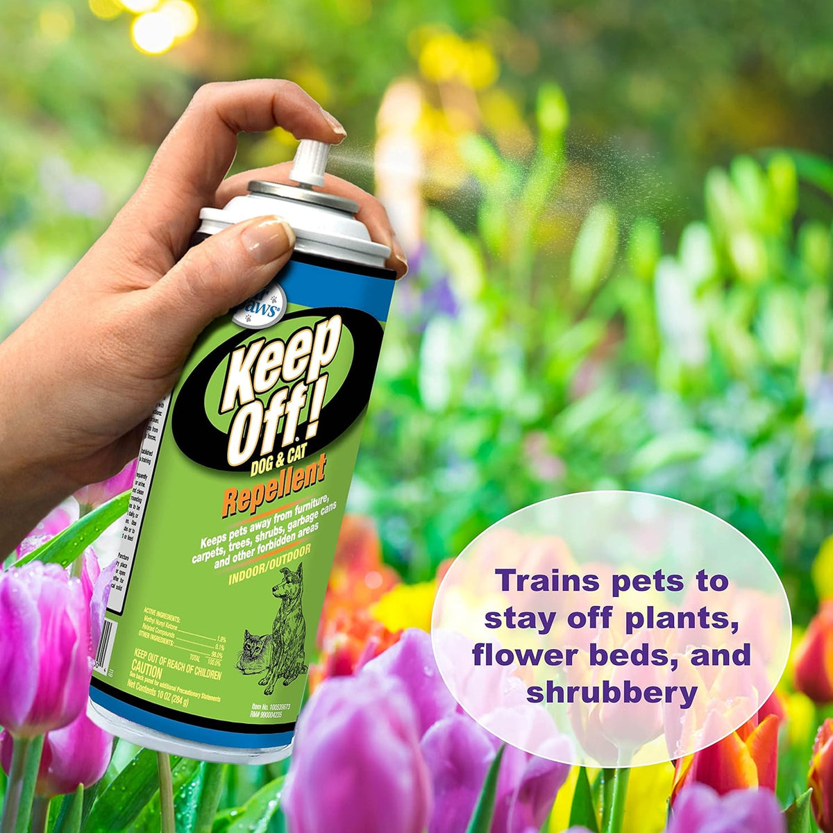 Four Paws Keep Off! Indoor & Outdoor Dog & Cat Repellent Aerosol – 10oz