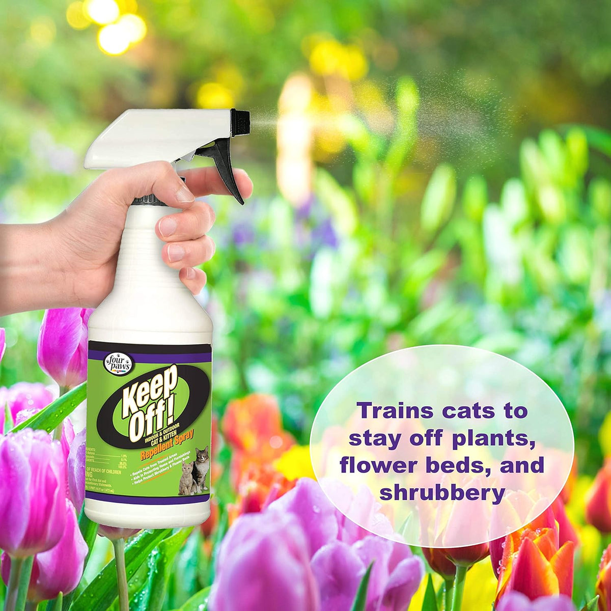 Four Paws Keep Off! Indoor & Outdoor Repellent for Dogs & Cats – 16oz