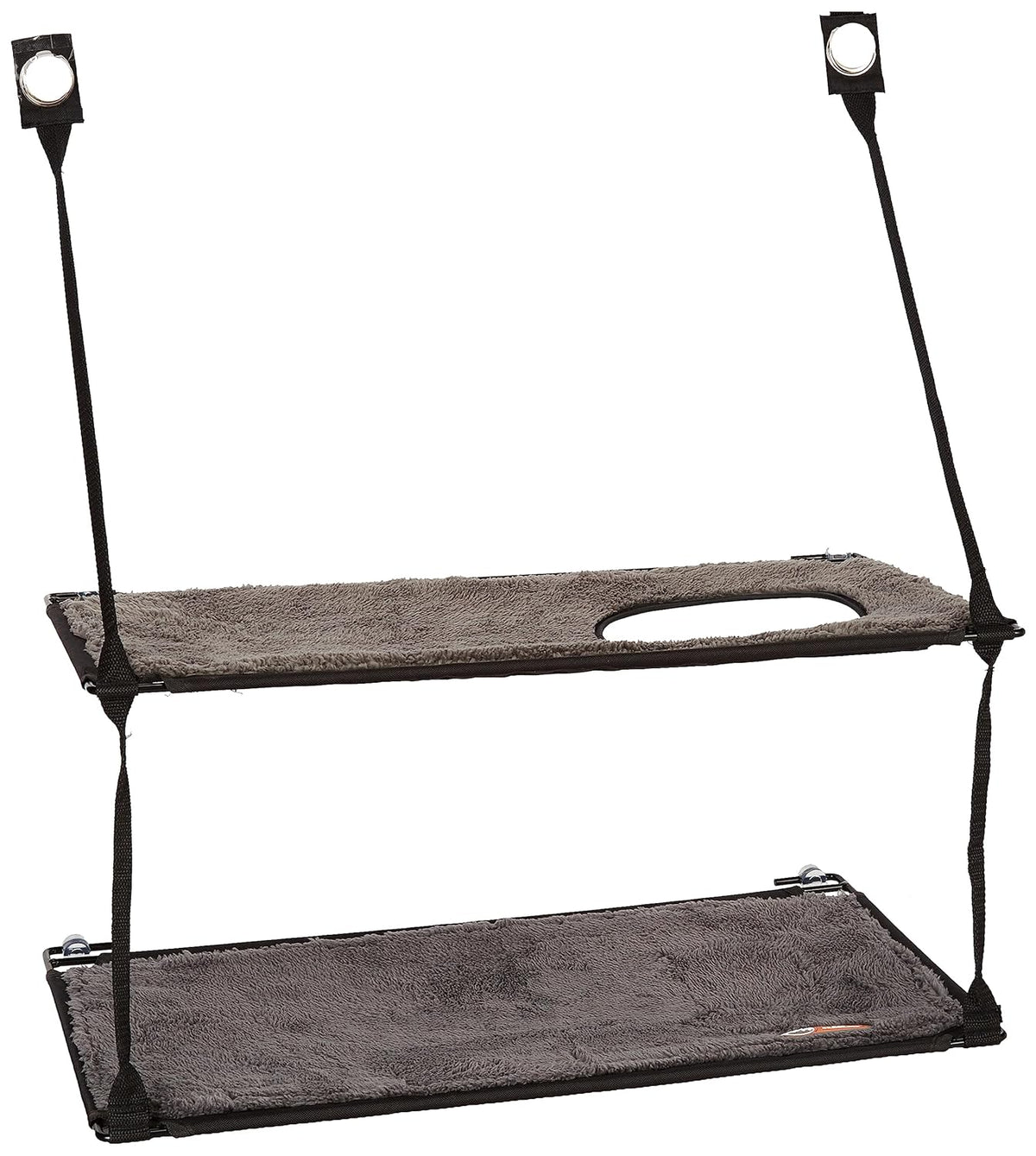 K&H EZ Mount Window Double Stack Kitty Sill – Gray (12 x 23 Inches)