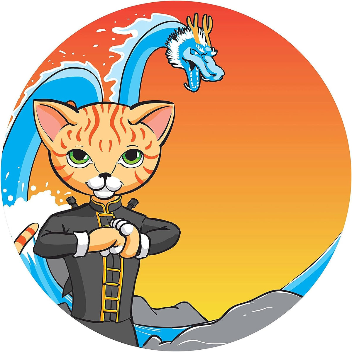 Kung Fu Kitty Dragon Tail Leather Cat Toy
