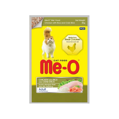 Me-O Chicken with Rice & Crabstick Wet Cat Food 80g (Pack of 6)