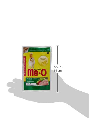 Me-O Adult Wet Cat Food – Chicken Chunk in Gravy (80g Pouch)