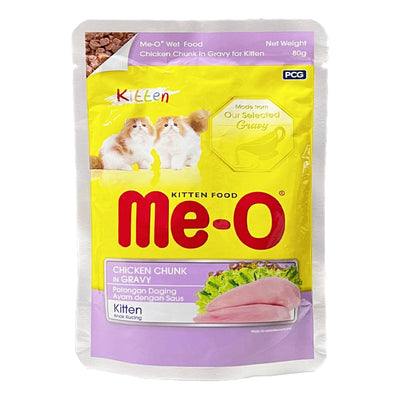 Me-O Kitten Chicken Chunk in Gravy Wet Cat Food 80g (Pack of 6)