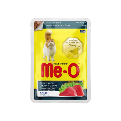 Me-O Tuna Flavour Chunk in Gravy Wet Cat Food 80g (Pack of 6)