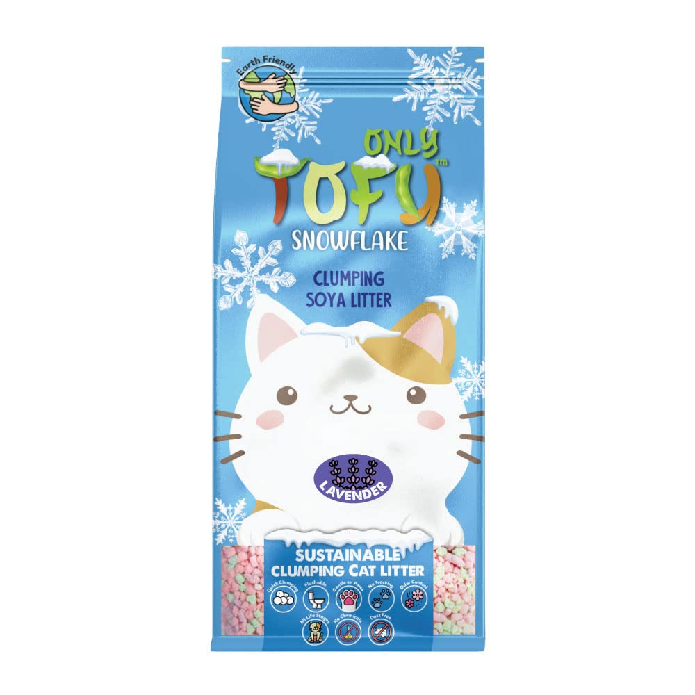 Nutrapet Tofu Snowflake Clumping Cat Litter – Lavender (7 Litres)