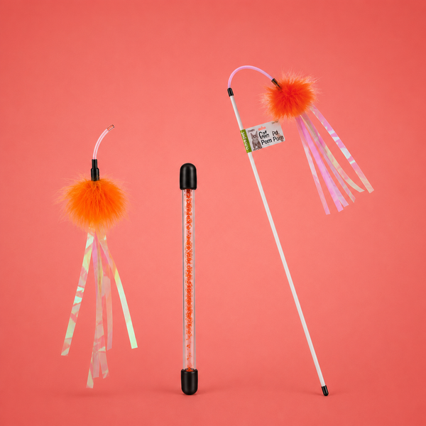 Nutrapet Cat Pom Pom Cat Wand Cat Toy