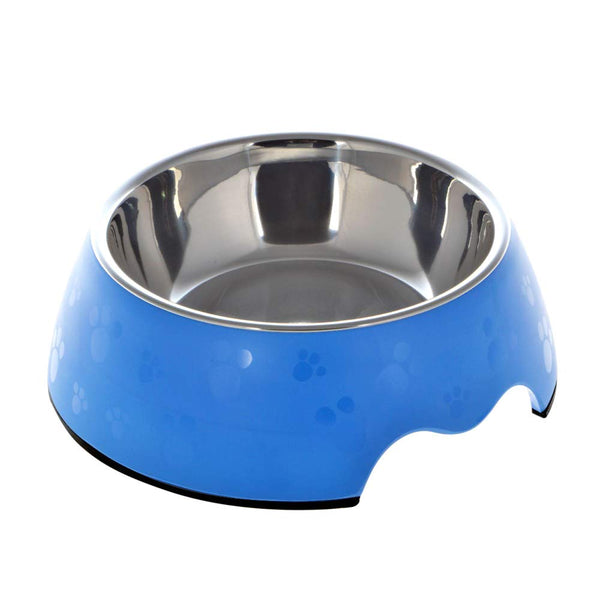 Nutrapet Melamine Round Paw Bowl Set – Blue
