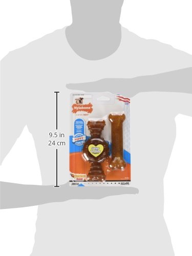 Nylabone Puppy Twin Pack Ring Flexi Combo Wolf