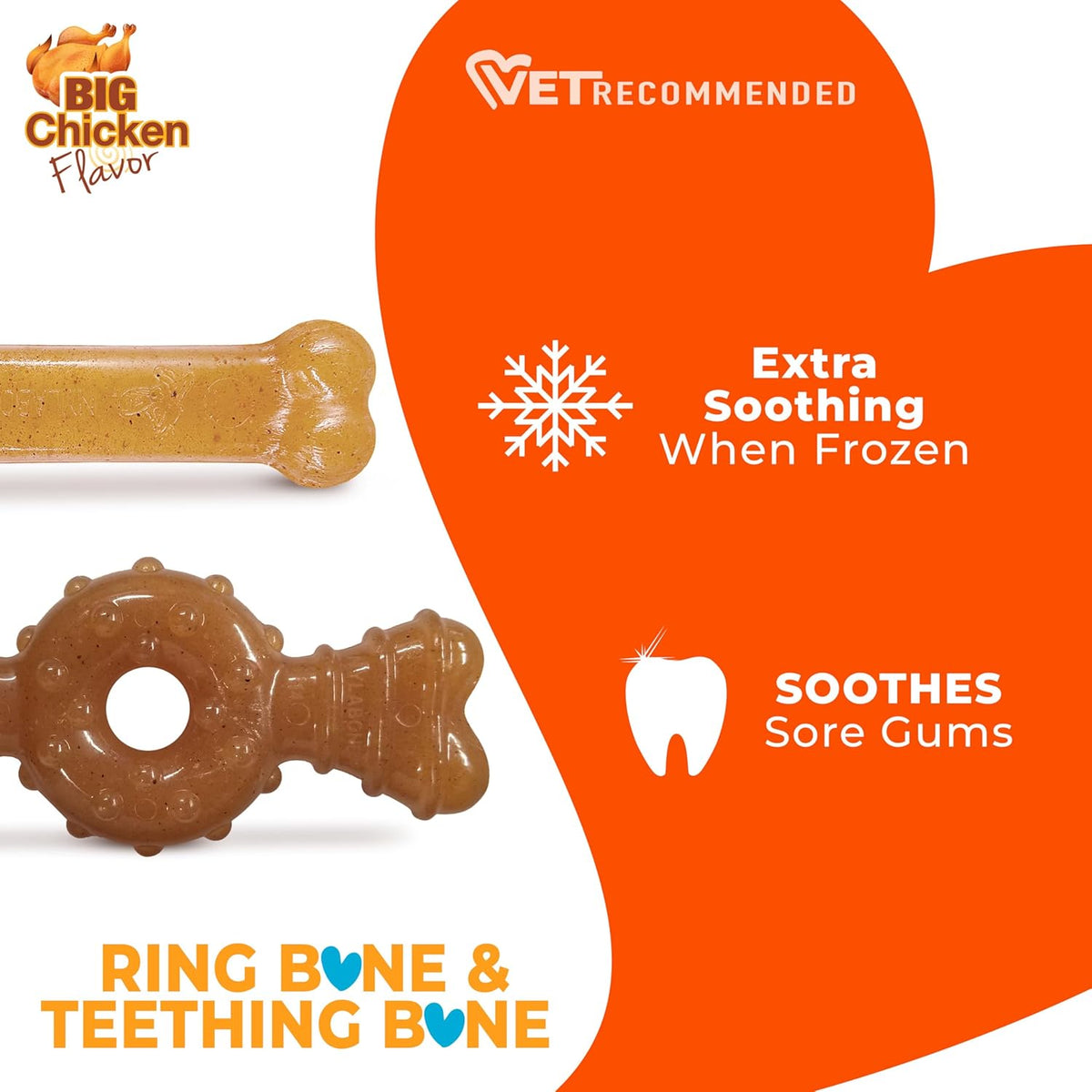 Nylabone Puppy Twin Pack Ring Flexi Combo Wolf
