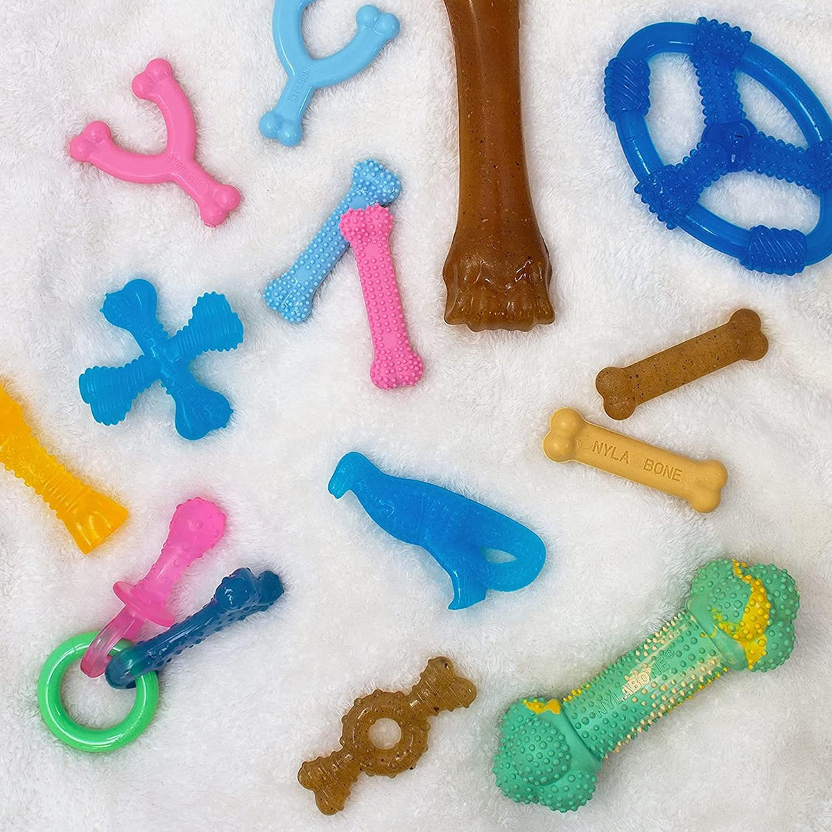 Nylabone Puppy Twin Pack Ring Flexi Combo Wolf