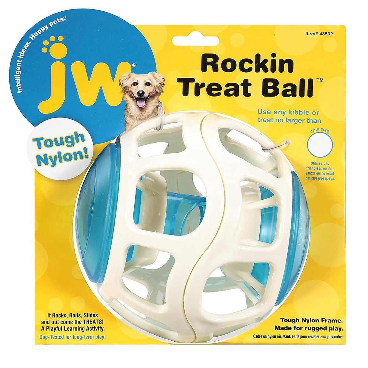 Petmate JW Rockin Treat Ball Dog Toy