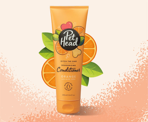 Pet Head Ditch The Dirt Deodorizing Dog Conditioner | Charcoal & Orange Oil | Odour Neutralising | Vegan & Cruelty-Free | 250ml