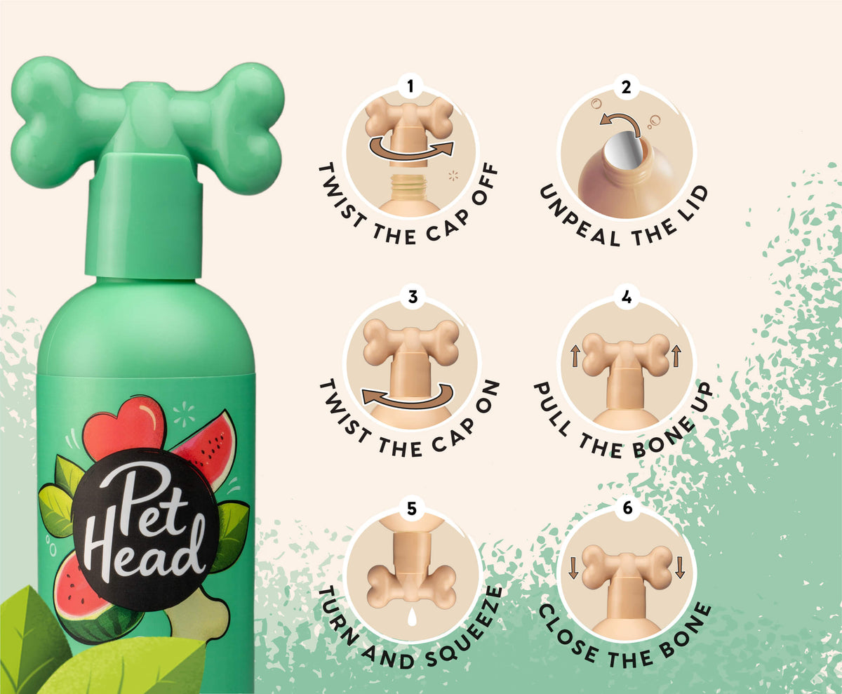 Pet Head Furtastic Knot Detangling Dog Shampoo | Long & Curly Coats | Shea Butter & Apricot Oil | Watermelon Scent | Vegan & Cruelty-Free | 300ml