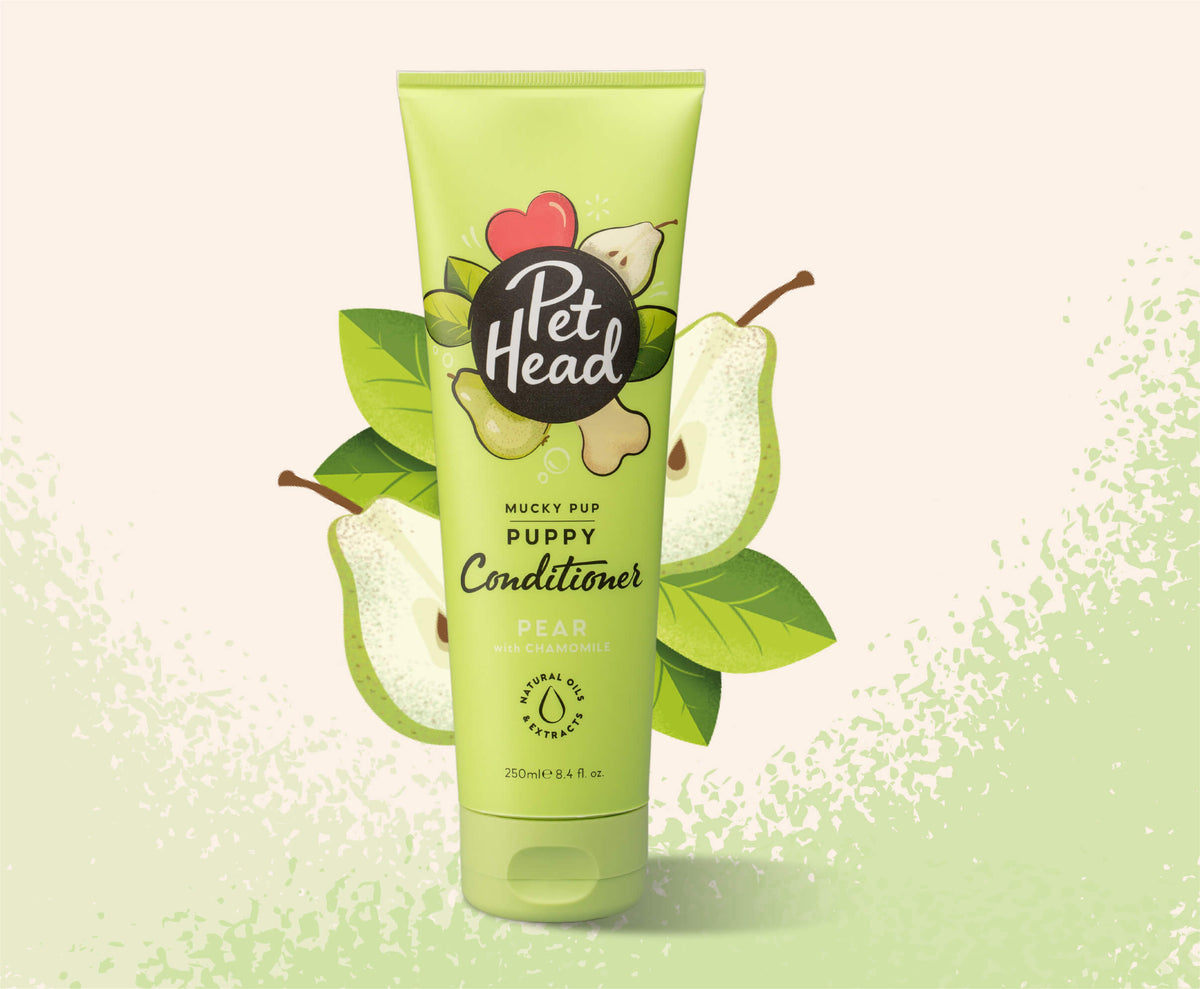 Pet Head Mucky Pup Puppy Conditioner for Sensitive Skin – Prickly Pear & Rosehip Oil | Pear Scent | Vegan & Cruelty-Free | 250ml