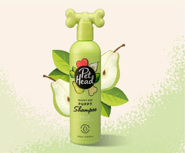 Pet Head Mucky Pup Puppy Shampoo for Sensitive Skin – Prickly Pear & Rosehip Oil | Pear Scent | Vegan & Cruelty-Free | 300ml