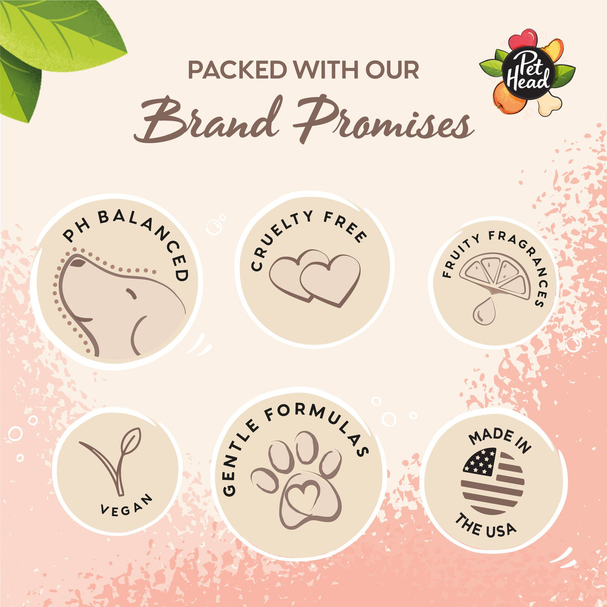 Pet Head Quick Fix Paw & Body Wipes for Dogs & Cats | Peach Scent with Aloe Vera | Biodegradable | Vegan & Cruelty-Free | 80 Wipes