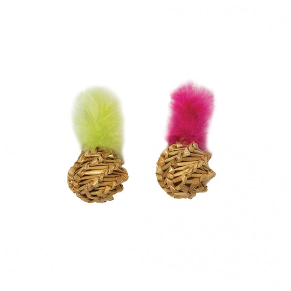 Petstages Wicker Flingers Cat Toy – Tan