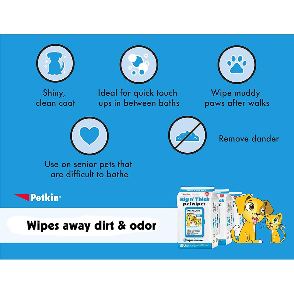 Petkin Extra Mega Valu Pet Wipes – 200ct