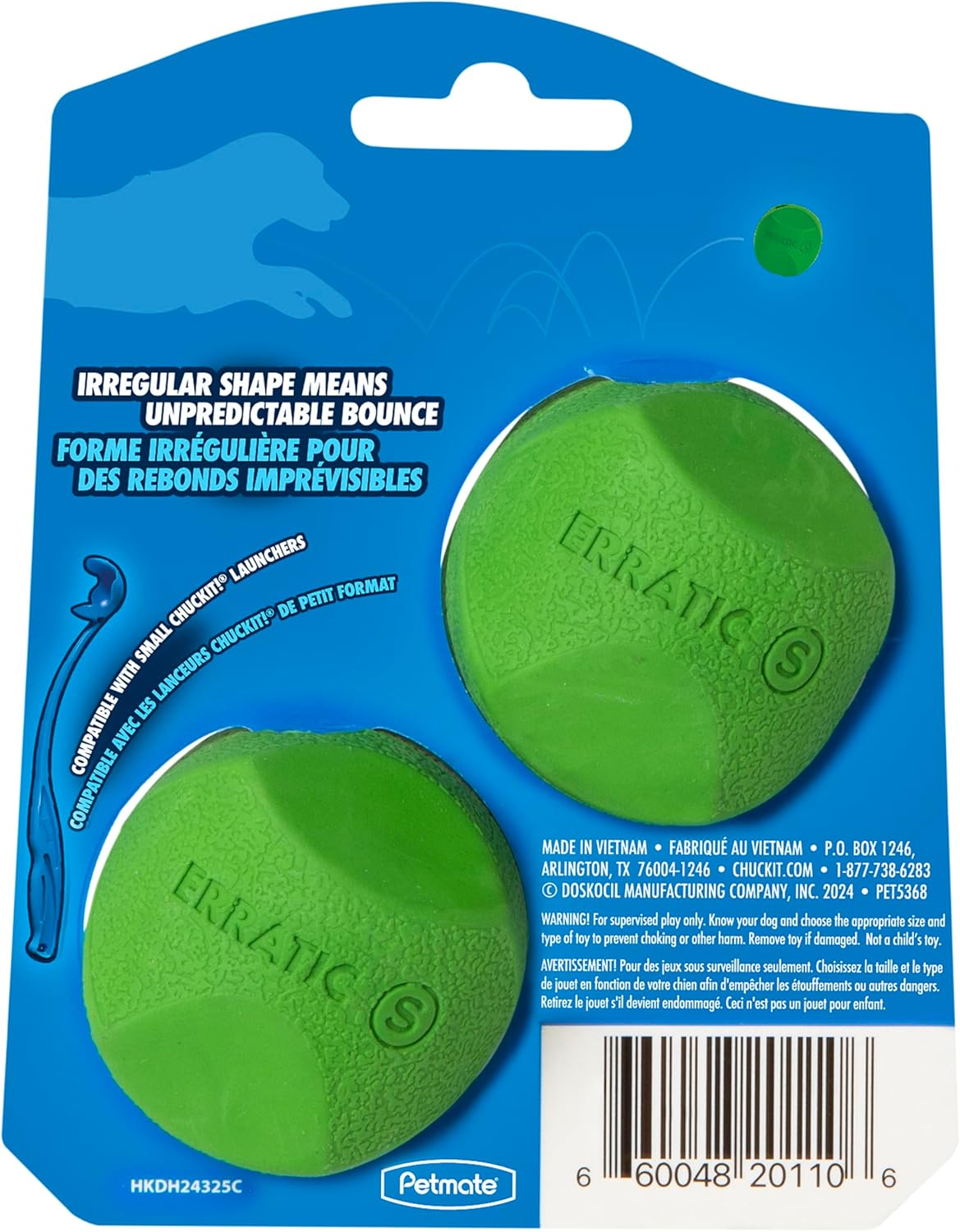 Petmate Chuckit! Erratic Ball Dog Toy – Medium, 1-Pack