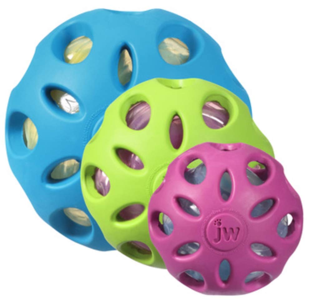 Petmate JW Crackle Heads Crackle Ball Dog Toy – Small