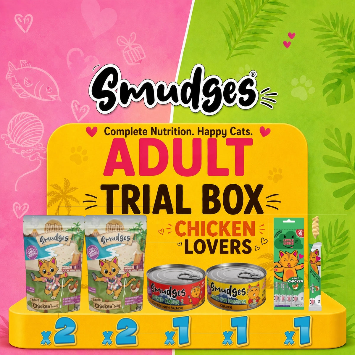 Smudges Chicken Lovers Trial Box (Adult)