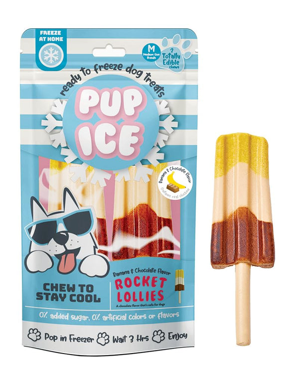 Pup Ice Rocket Lollies Blueberry & Strawberry 2Pk 90G