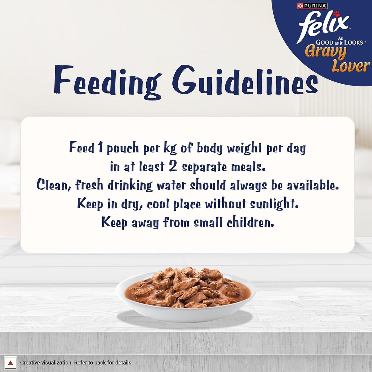 Felix Gravy Lover Salmon Chunks Adult Complete & Balanced Cat Wet Food (Pack of 48)