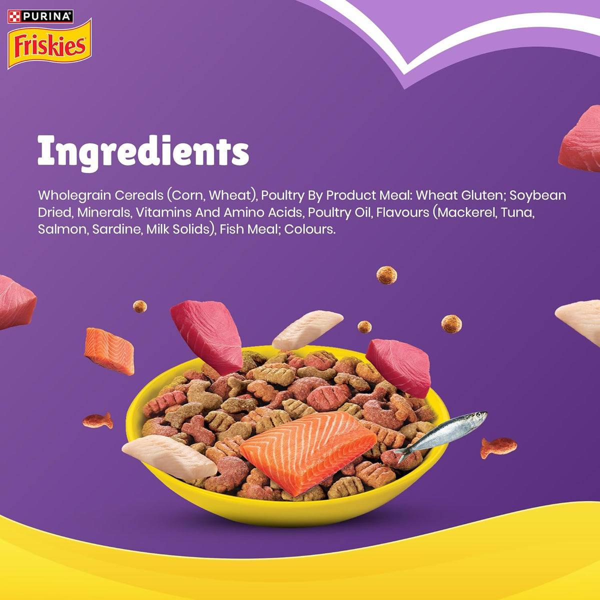 Purina Friskies Surfin' Favourites Adult Dry Cat Food with Mackerel, Tuna, Salmon & Sardine Flavours 6kg