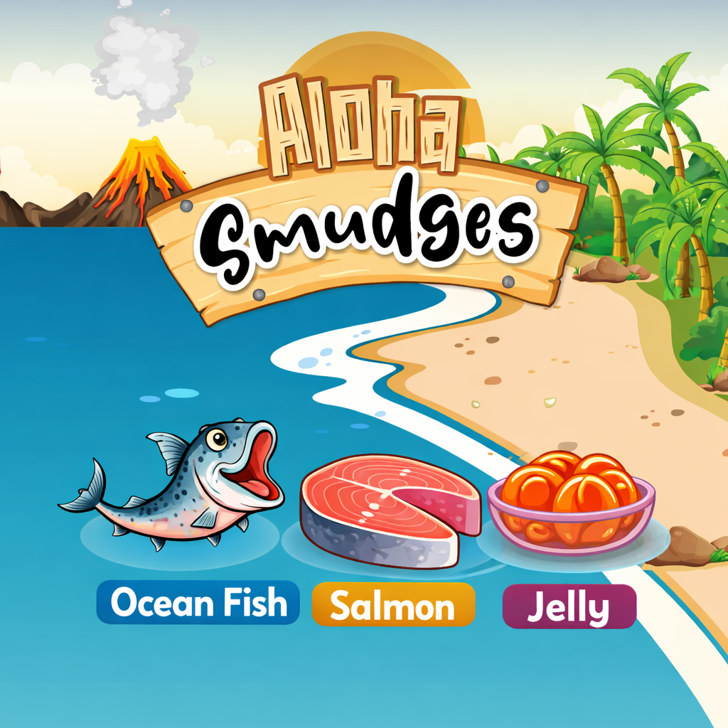 Aloha Smudges Ocean Fish & Salmon Adult Cat wet food in Jelly 85g Pouch