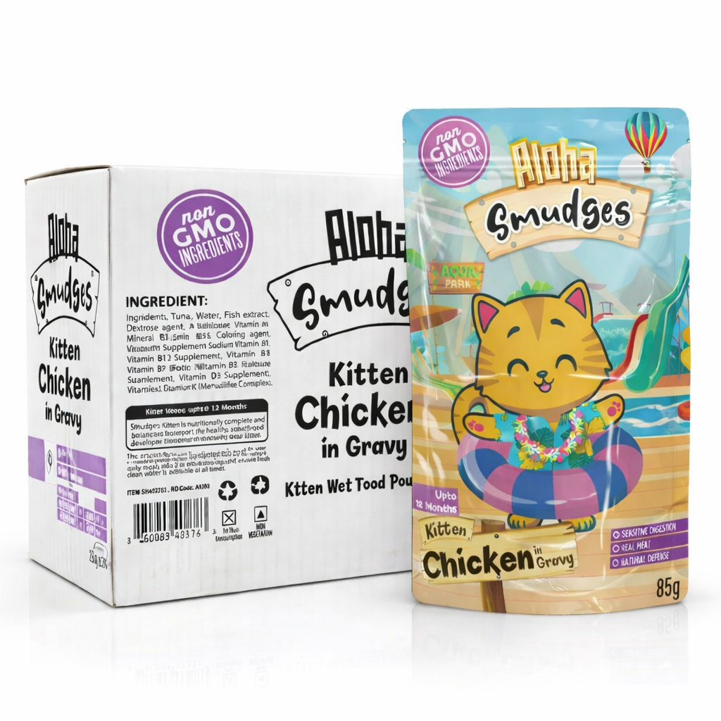 Aloha Smudges Chicken Kitten Cat wet food in Gravy 85g Pouch
