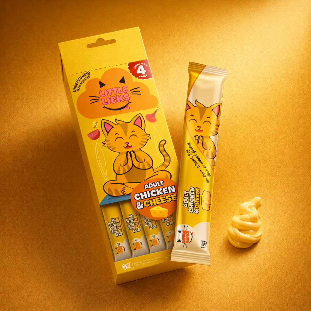 Smudges Little Licks Chicken & Cheese Creamy Bisque Treats for Adult Cat 4 x 15g