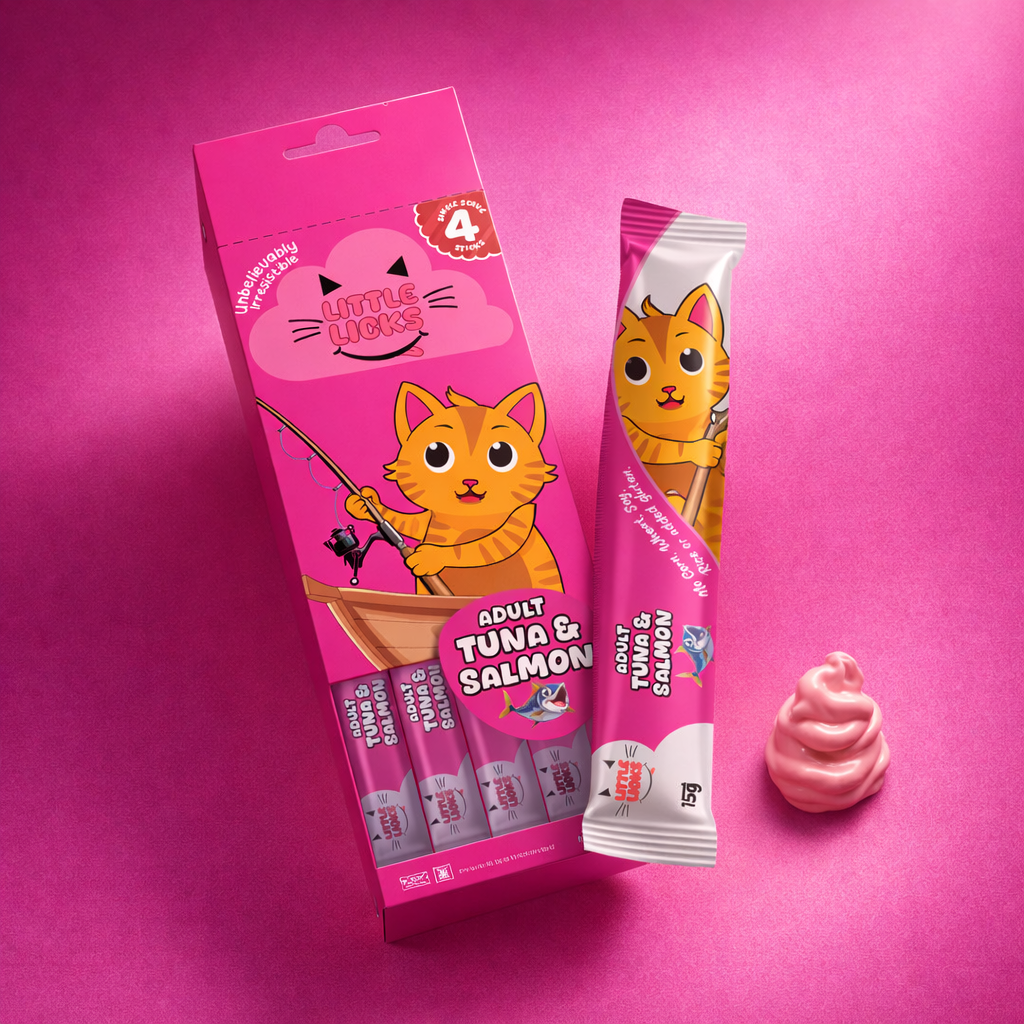 Smudges Little Licks Tuna & Salmon Creamy Bisque Treats for Adult Cat 4 x 15g