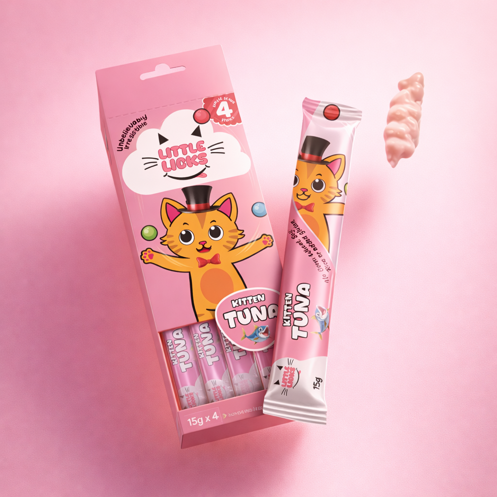 Smudges Little Licks Tuna Creamy Bisque Treats for Kitten Cat 4 x 15g
