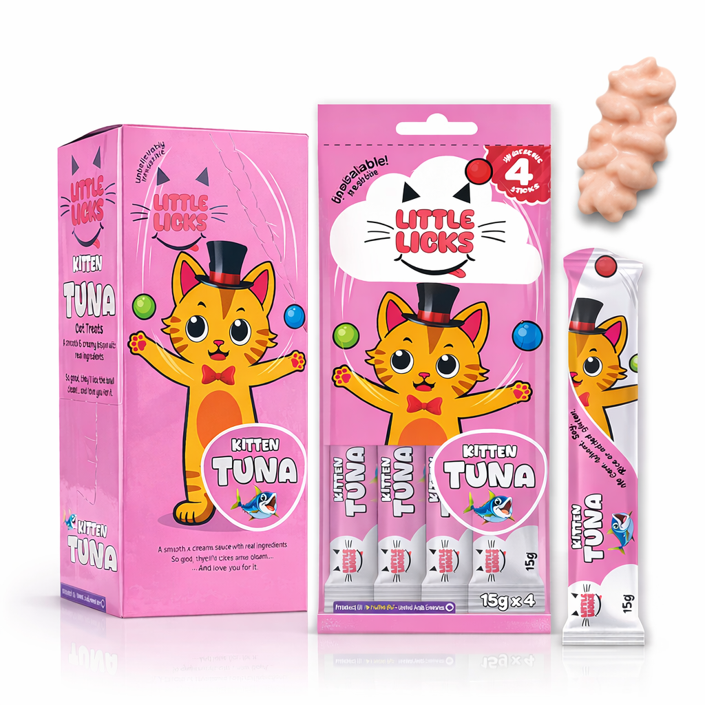 Smudges Little Licks Tuna Creamy Bisque Treats for Kitten Cat 4 x 15g