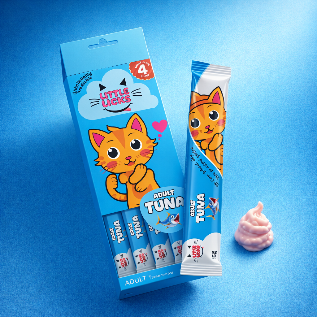 Smudges Little Licks Tuna Creamy Bisque Treats for Adult Cat 4 x 15g