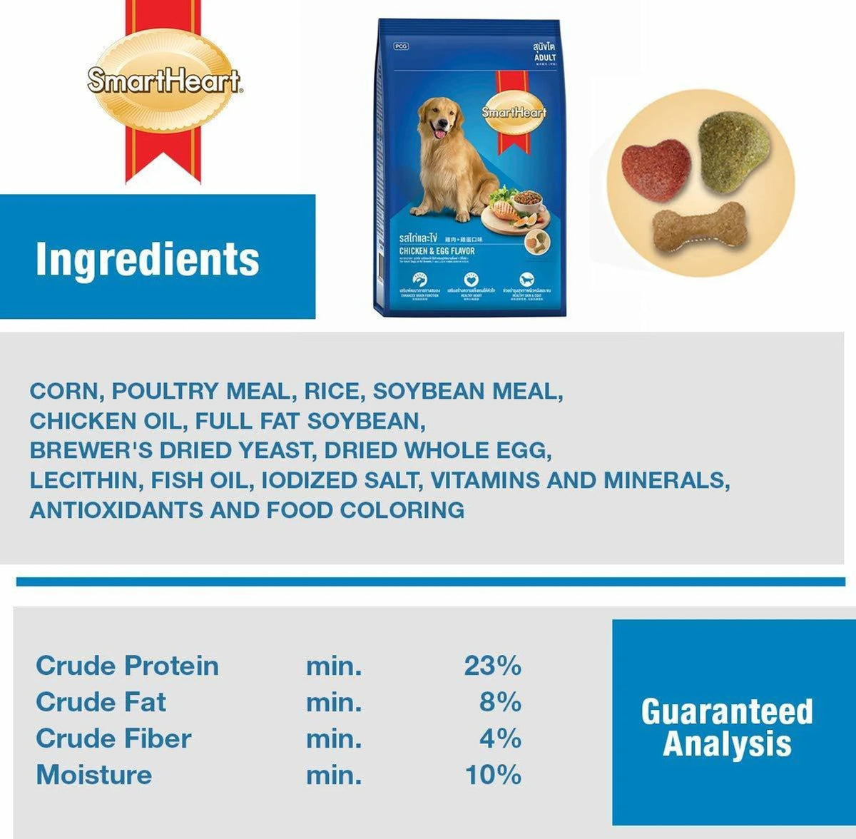 SmartHeart Adult Dog Food Chicken & Liver Flavour 10kg