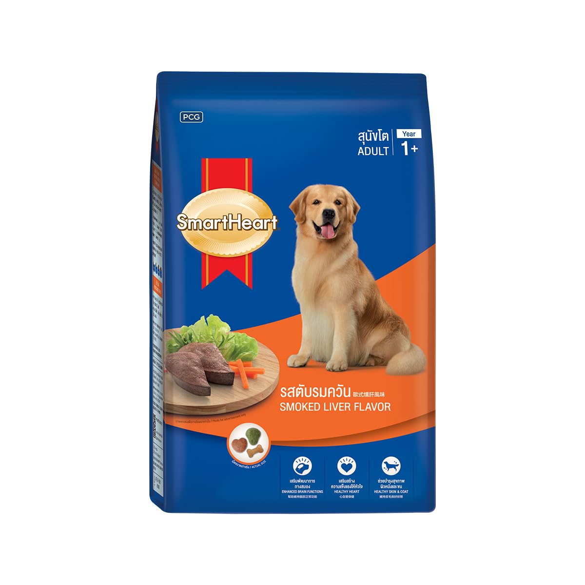 SmartHeart Adult Dog Food Smoked Liver Flavour 3kg