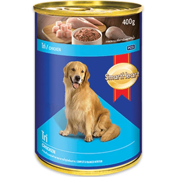 SmartHeart Canned Adult Dog Food Chicken Formula 400g (Pack of 6)